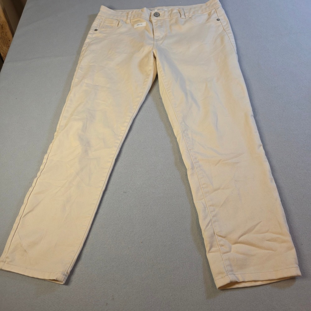 Blue Asphalt Tan Khaki Skinny Pants Womens XL Stretch Mid Rise Casual Trousers